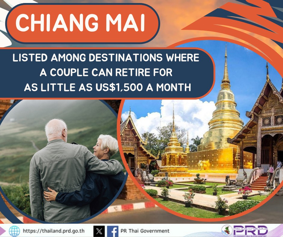 Chiang Mai Listed among destinations where a couple can retire for as little as US$1,500 a month
