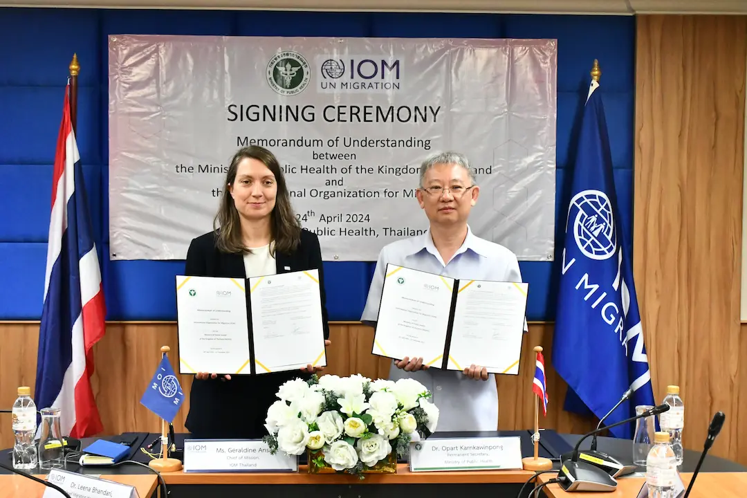 MOU with IOM Signed to Address Public Health Challenges among Migrant Populations in Thai